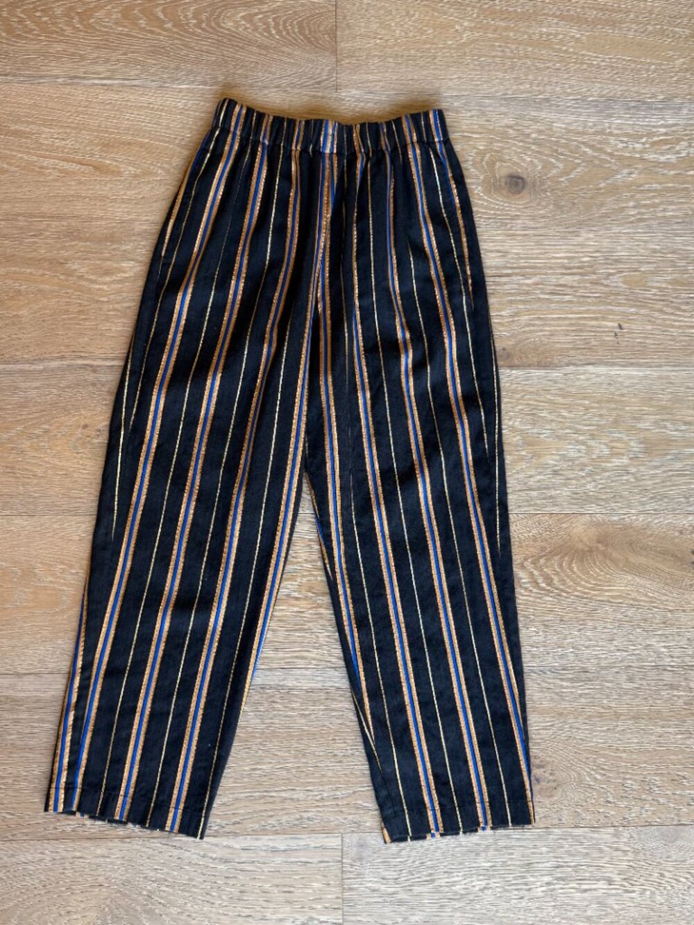 forte_forte Metallic Striped Pull-On Wide Leg Pants Size 1 (US S / 4-6)